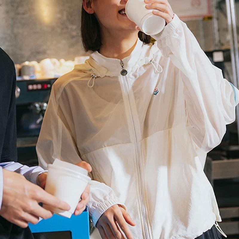 Li-Ning Sports Life Series Embroidered Floral Hooded Jacket Women Jacket Off-White AFDT434-6