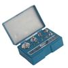 17pcs 211.1g   Calibration Weight Set Steel Scale Weight Test Weights for Jewelry Grams with Tweezers Material #45 Plastic Storage Box for