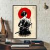 Vintage Ink Mural Modern Japanese Samurai Wall Art Poster Home Decor Picture Print Canvas Painting Living Room Light Decoration