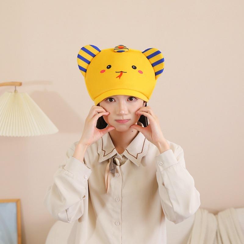 Snake mascot, snake little golden snake hood hat, cartoon hood, performance props