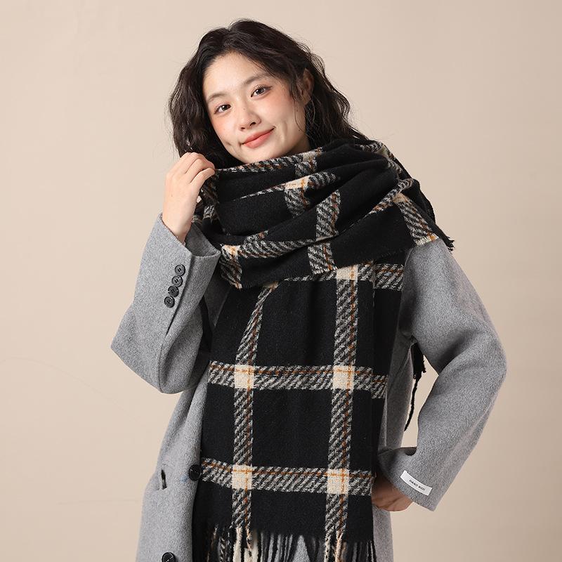 

Шарф Qiandongge женский зимний универсальный утолщенный плед шаль высококачественный шарф шарф осень и зима студенческий пояс More than 175cm