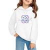 Kids' Long Sleeve Loose Pullover Letter Print Drawstring Hooded Sweatshirt
