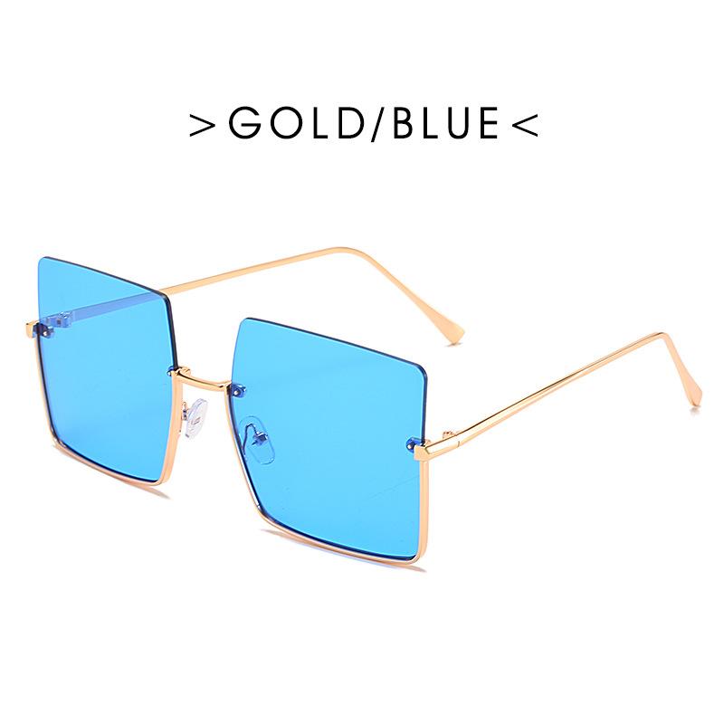 

Модні квадратні сонцезахисні окуляри великого розміру Y2K Жіночі ретро сонцезахисні окуляри з великою металевою рамою без поляризаційних окулярів