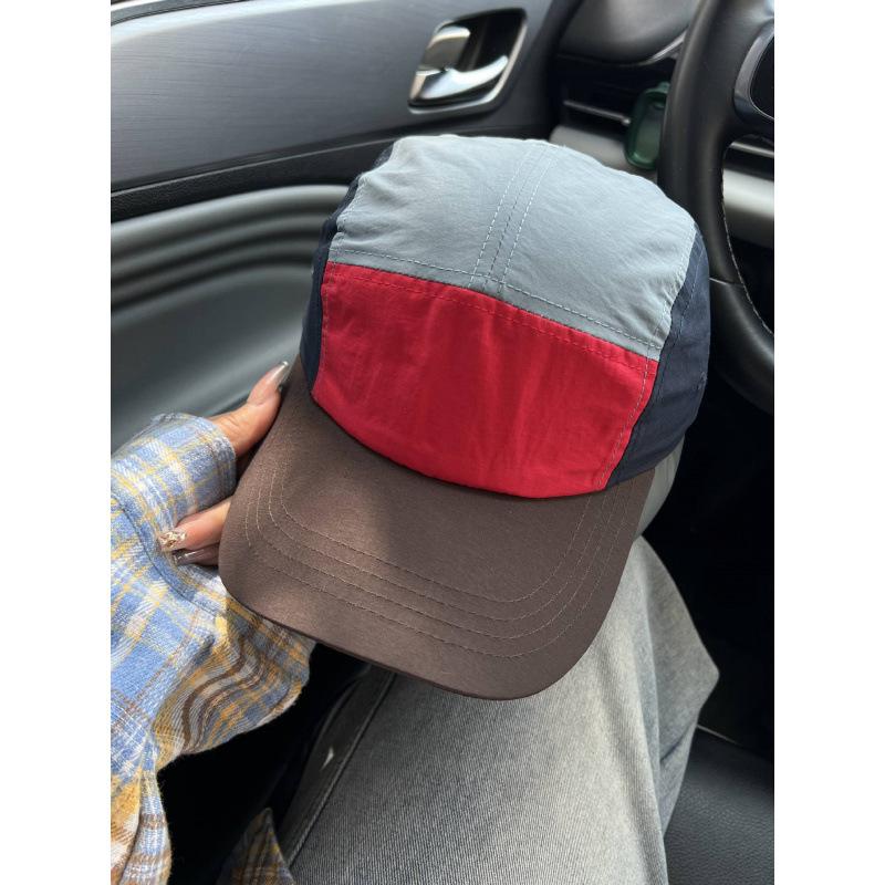 Niche Color Matching Flat-brimmed Hat Women's Outdoor Skateboarding Hip-hop Cap Couple Street Trendy Brand Quick-drying Hat Men's Tide