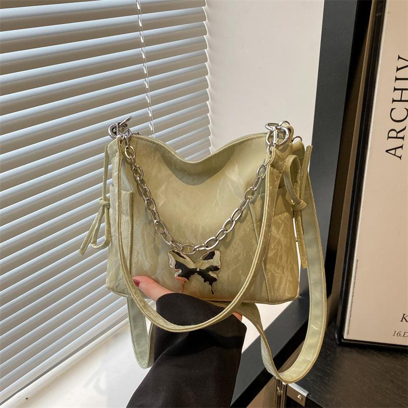 

This year s popular bag women s 2025 new summer casual butterfly small square bag personalized foreign trend messenger bag зелёный
