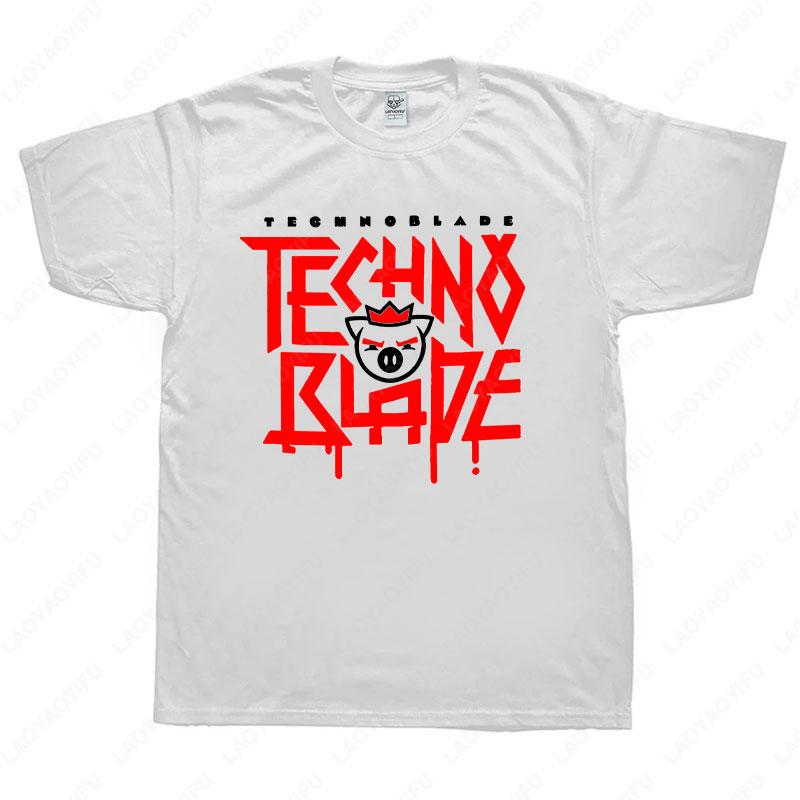 Technoblade Techno Agro Tee Dream Team SMP Merch T-Shirt Herren Damen Tshirt Sweatshirt Hip Hop Kurzarm Cotton Men Camisetas