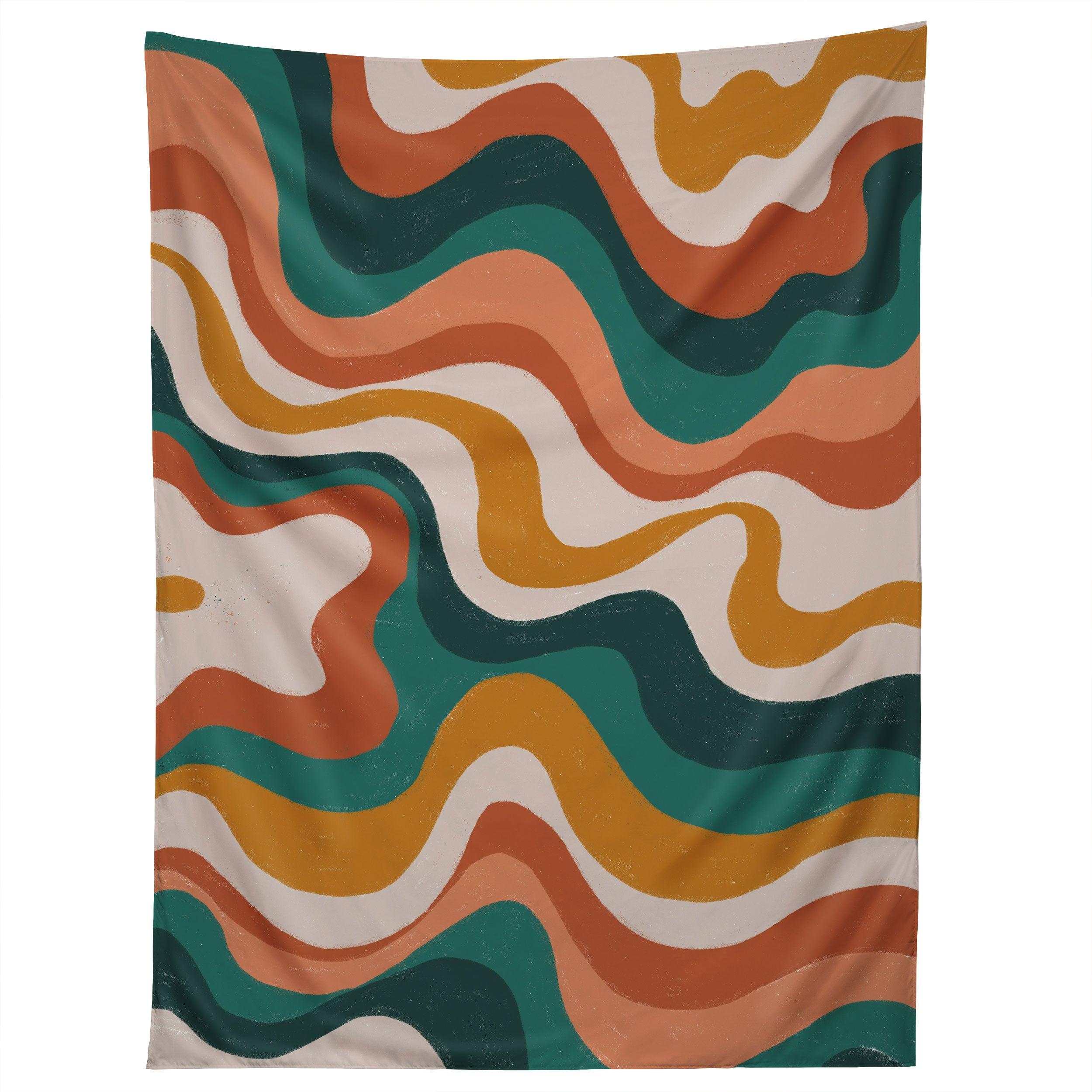 EARTHY SWIRLS tapestry 75x100 чёрный