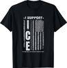 Satyryczna koszulka z grafiką tematyczną I Support ICE Parodia Koszulka Unisex TRENDUJĄCA