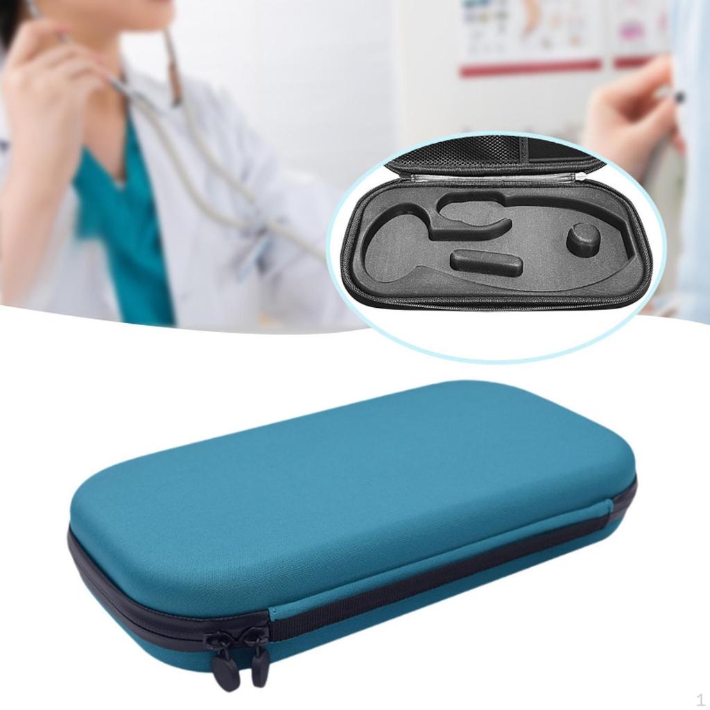 EVA Stethoscopes Carrying Case Organizer Smooth Zipper 29x16.5x6.5cm with Mesh Pouch for Doctor