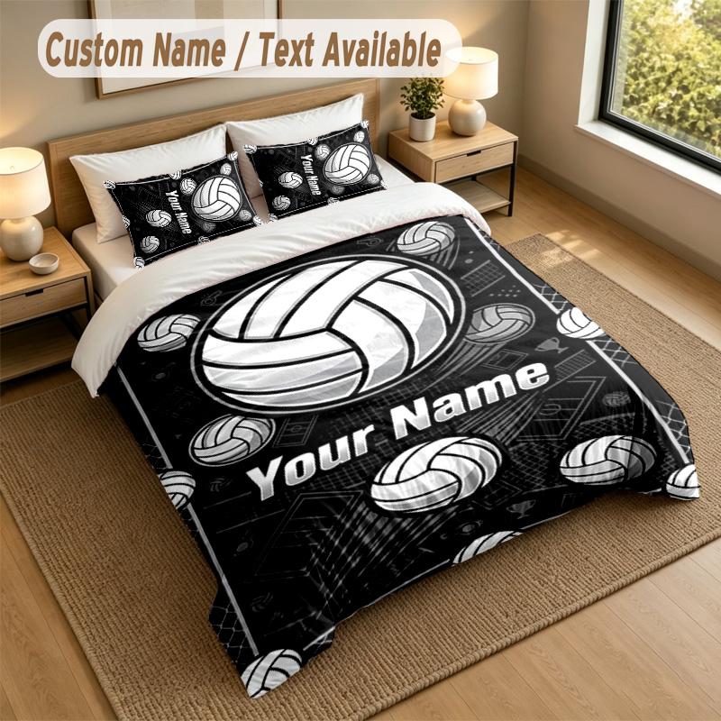 Decorative Artwork Theme Personalized 3Pcs Bedding Set Custom Text & Name 1 Sheet 2 Pillowcases Household Bedding 1pc