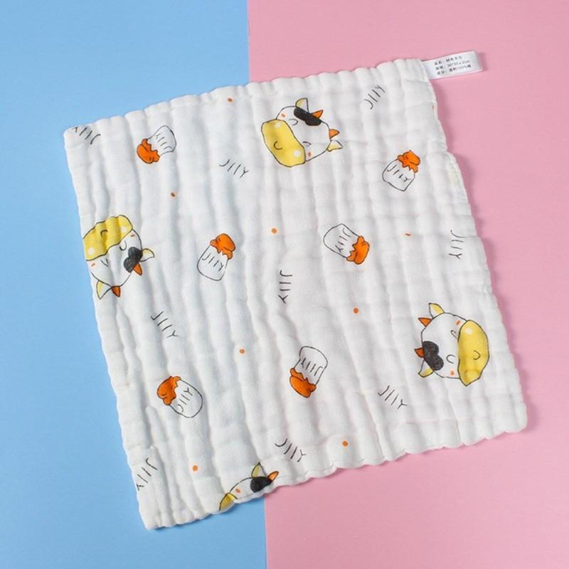 Cotton Baby Burp Cloth Soft and Breathable Newborns Washcloth for Teething Time Gentle Skin Care 30x30cm