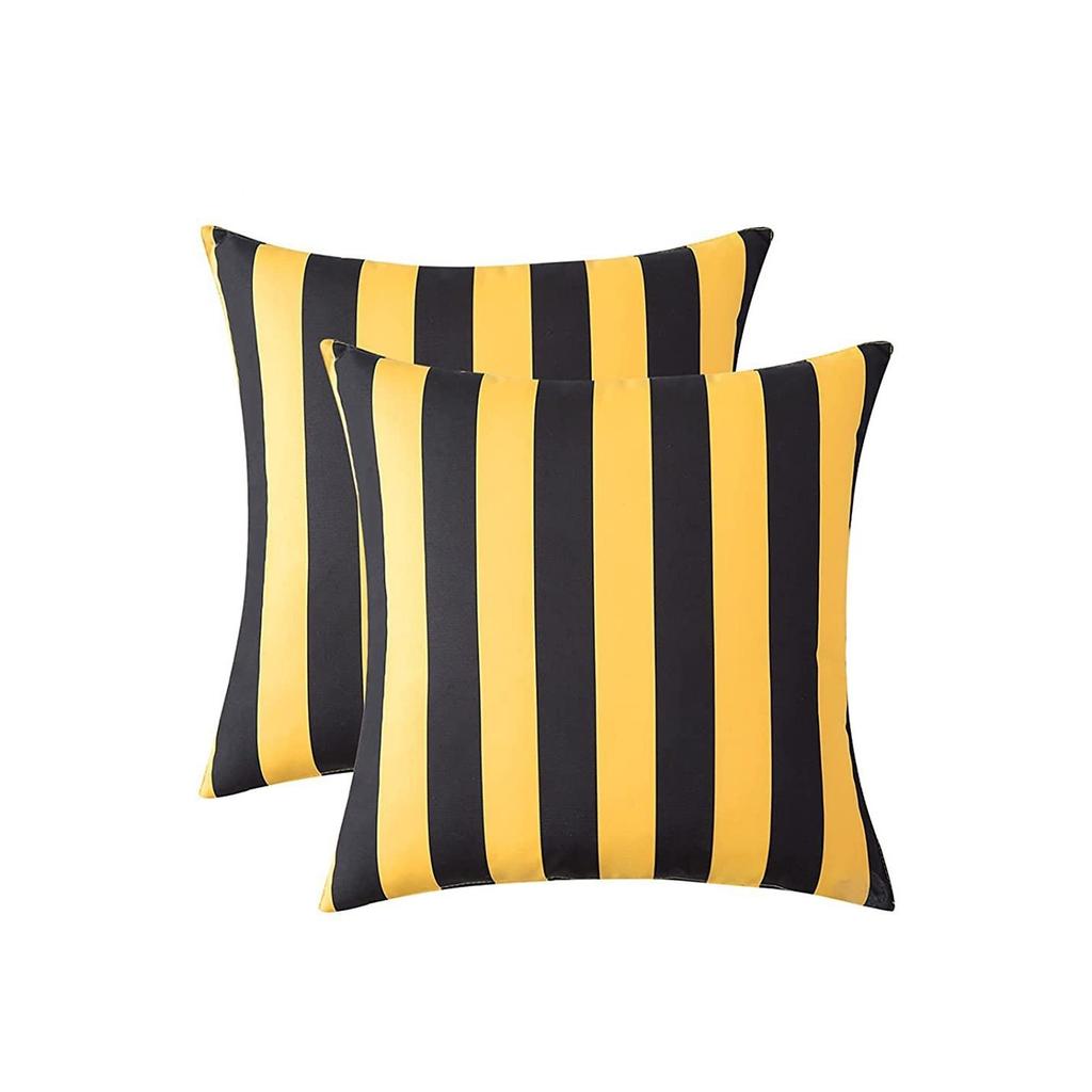 Home Geometric Stripes Graphic Simple Outdoor Waterproof Linen Pillowcase Sofa Chair Cushion