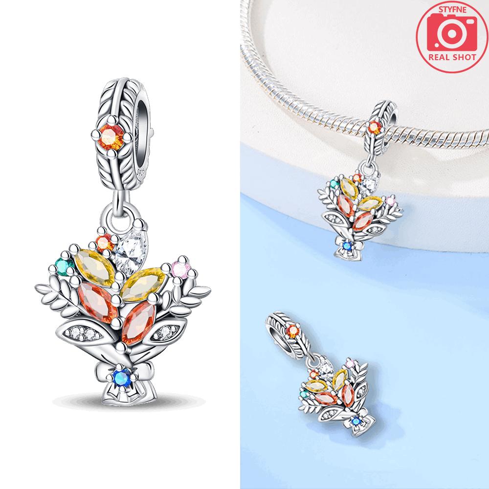 Autumn Harvest Series Squirrel Maple Leaf Pumpkin Copper Charms Pendants Fitoriginal Bracelets Diy Jewelry