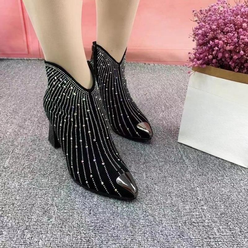 Nuove Scarpe da Donna Versatili e Snellenti Antiurto con Cerniere Laterali per Stivali alla Moda