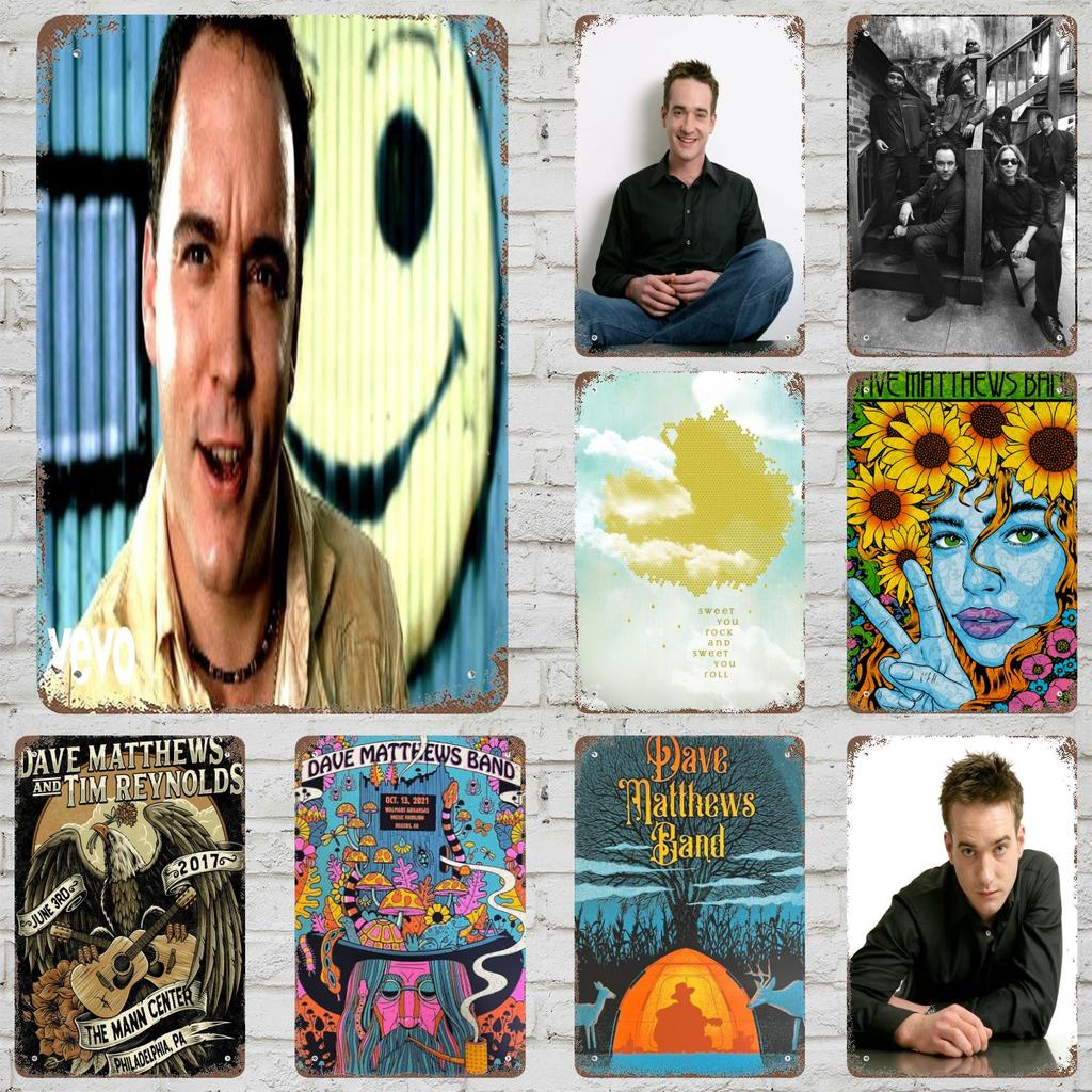 Dave Matthews Band Metallschilder Wanddeko Vintage Blechschilder Captain Metallposter Dekor für Bar Pub Club Wanddekoration