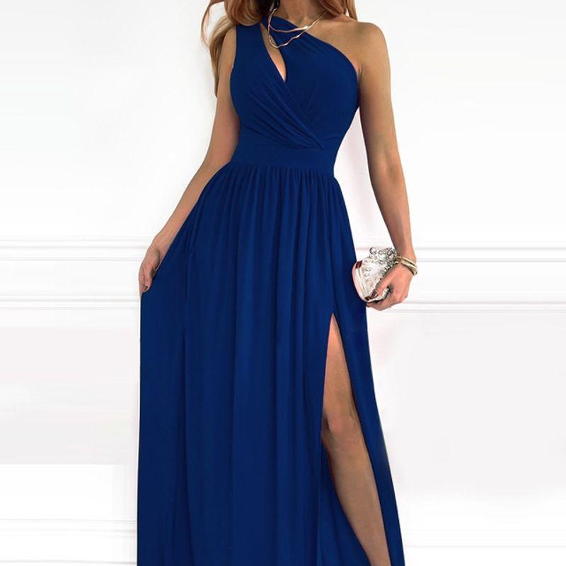 

Вечернее платье макси без рукавов, выпускное платье, вечернее платье без рукавов, выпускное платье для женщин dark blue XXL