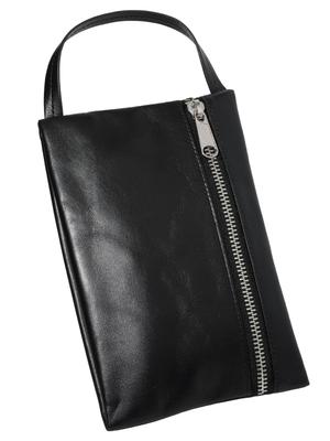 Tabarat Henkeltasche Echte Lederbeutel, Herren Gadget-/Kosmetikbeutel, Tasche-in-Tasche (Schwarz)