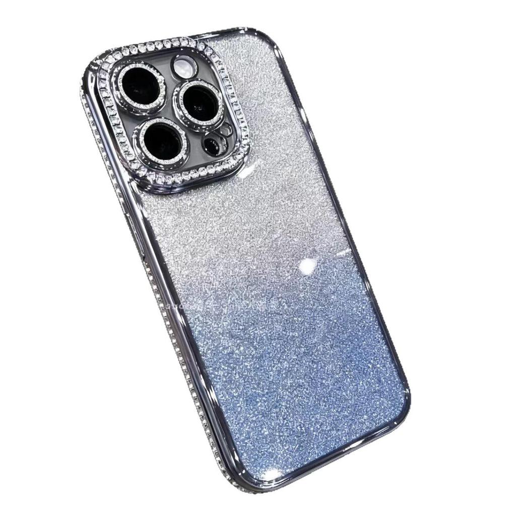Verlauf Glitzer Strass Hülle für iPhone 17, 16 Pro Max, 15, 14 - Vollständige Abdeckung, Sturzsicherer Schutz
