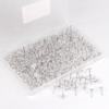 Push P 500-count Flat Clear Thumb Tacks Steel Point and Plastic Head for Corkboard and Wooden Photo Wall (Clear-500)