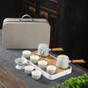 Travel Tea Set High-end Kung Fu Tea Set Business Gift Tea Set Ji Blue Glaze Ceramic Tea Set