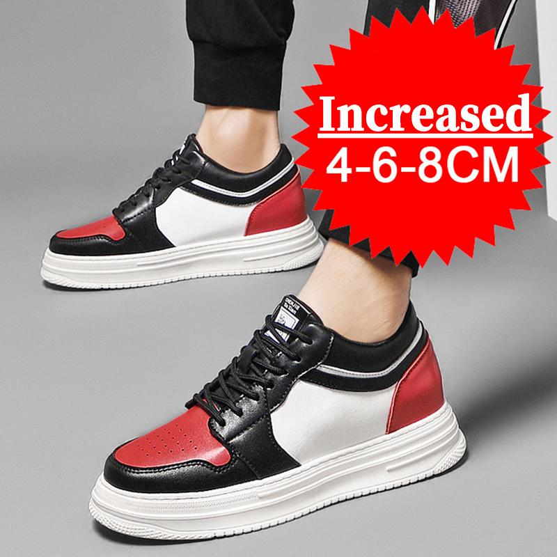Men Elevator Shoes Height Increase Sneakers Shoes for Man 6cm Sports Casual Shoes Invisible Inner Heightening Shoes for Men 8cm