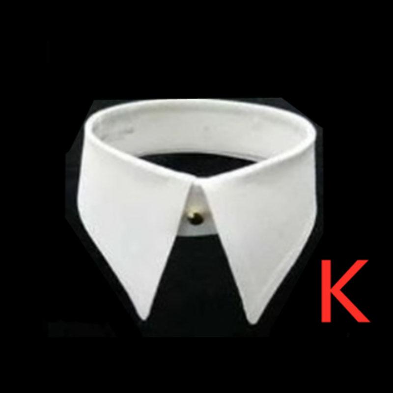 Perfect Match White Fake Collar Shirt Women Men Stripe Lapel False Collars Woman Men Removable Detachable Collar Neckline Faux Col