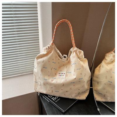 Canvas-Tasche Damen große Kapazität neue Sommer vielseitige Schultertasche plissiert College-Student Pendler Tragetasche