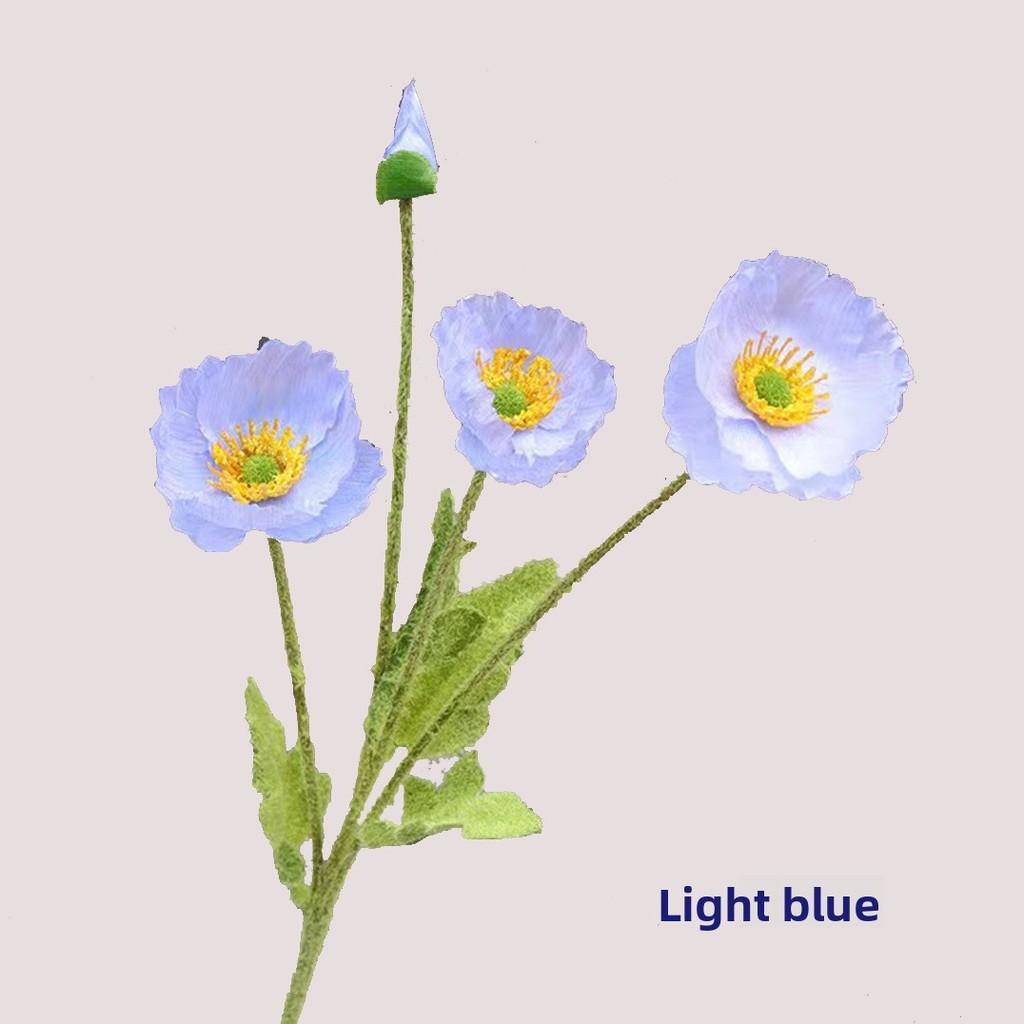 

Шелковые искусственные цветы, подходящие для домашнего декора, букет, свадебный реквизит для фотосъемки Light Blue