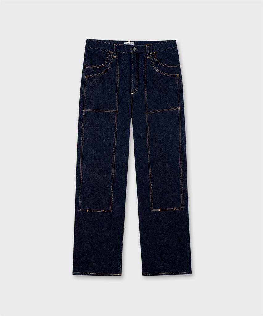PLAC [Shiota Made] Double Knee Straight Denim_Indigo