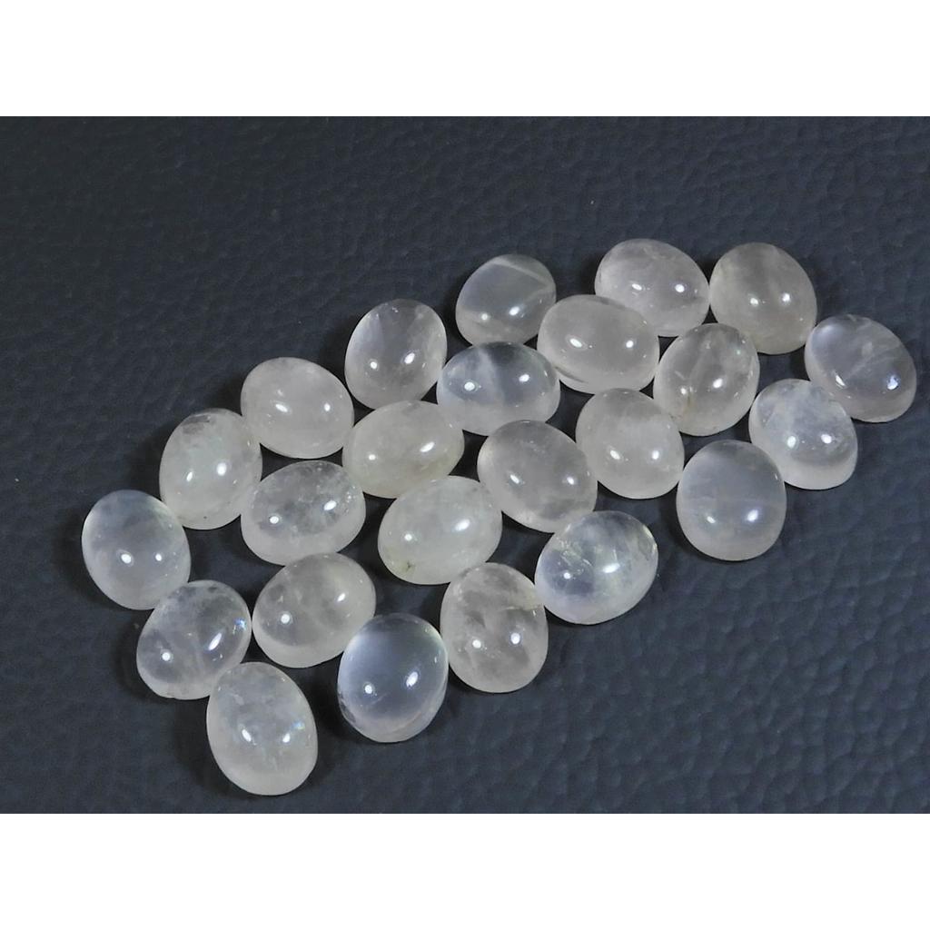 8X10MM Natural Rose Quartz Oval Cabochon Loose Gemstone 24Pcs Lot 72Cts. A-353