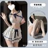 Night Cat Pure Desire Cute Bow Sexy Lingerie Sexy Deep V Uniform Cosplay Sweet Girl Short Skirt No-Take-Off