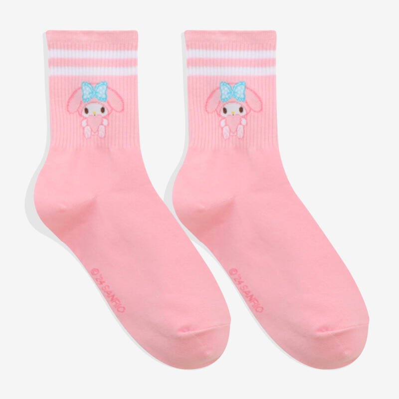 My Melody Multi Adult Mid-Calf Socks 4-Pair Set