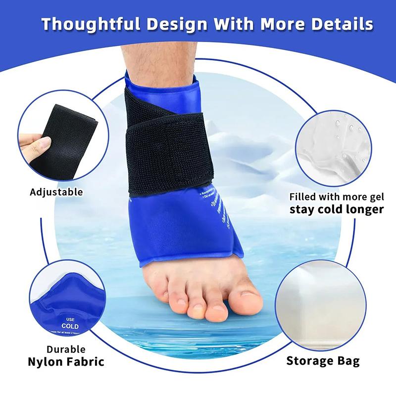 Ankle Brace Ice Pack Wrap For Injuires Cold Ankle Ice Wrap Therapy Reusable Ankle Support For Pain Relief Sprains