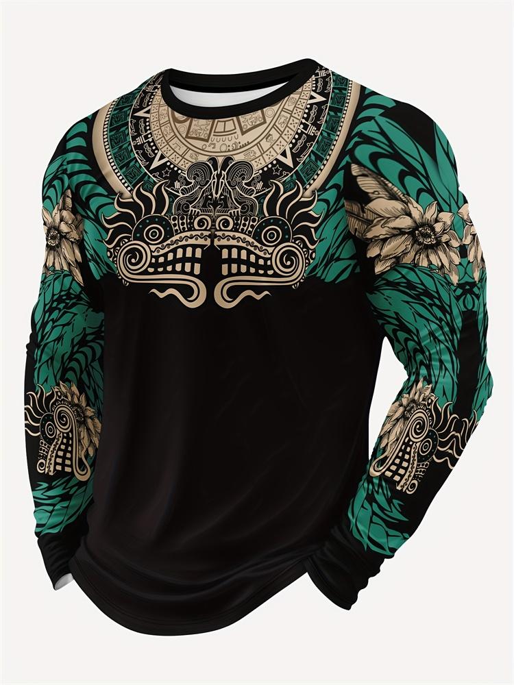 Kraftvoller Löwe 3D-gedrucktes trendiges und modisches langärmeliges Herren-T-Shirt urbaner Street-Style trendiges und modisches Herren-Oberteil lässig