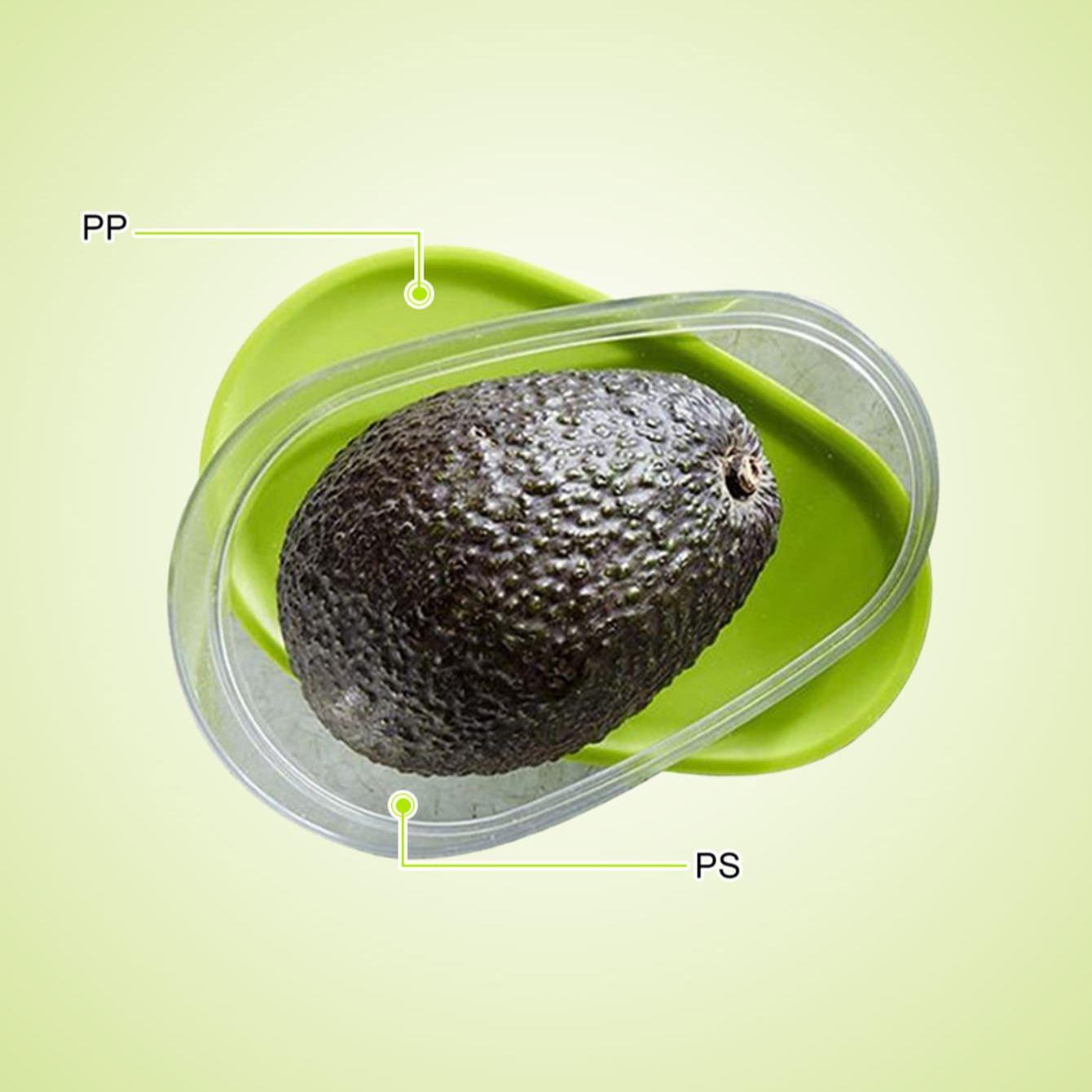 

1 шт., ящик для хранения еды авокадо, экономия места, пластиковый контейнер для фруктов, органайзер для овощей, органайзер для кухни зелёный