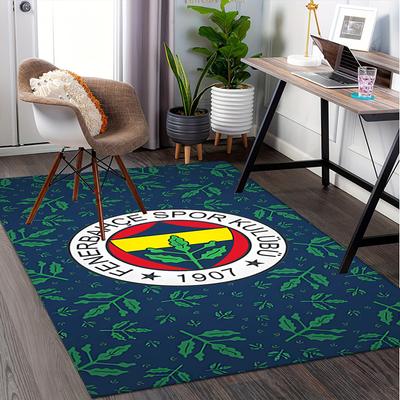 1pc Fenerbah?e Sports Club,Emblem,Pattern Office Carpet Soft Polyester Entrance Carpet Washable Non
