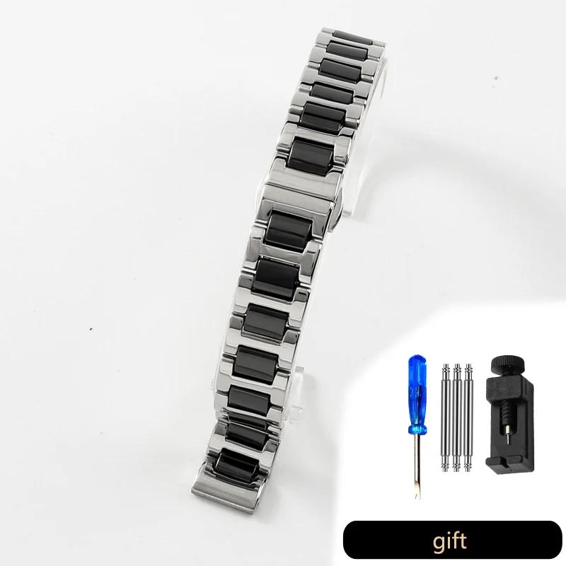 

Керамический ремешок из нержавеющей стали для ремешка часов DW Женский Мужской Armani 1909 1926 Ремешок для часов Huawei 12 13 14 15 16 17 18 20 22 мм 20mm