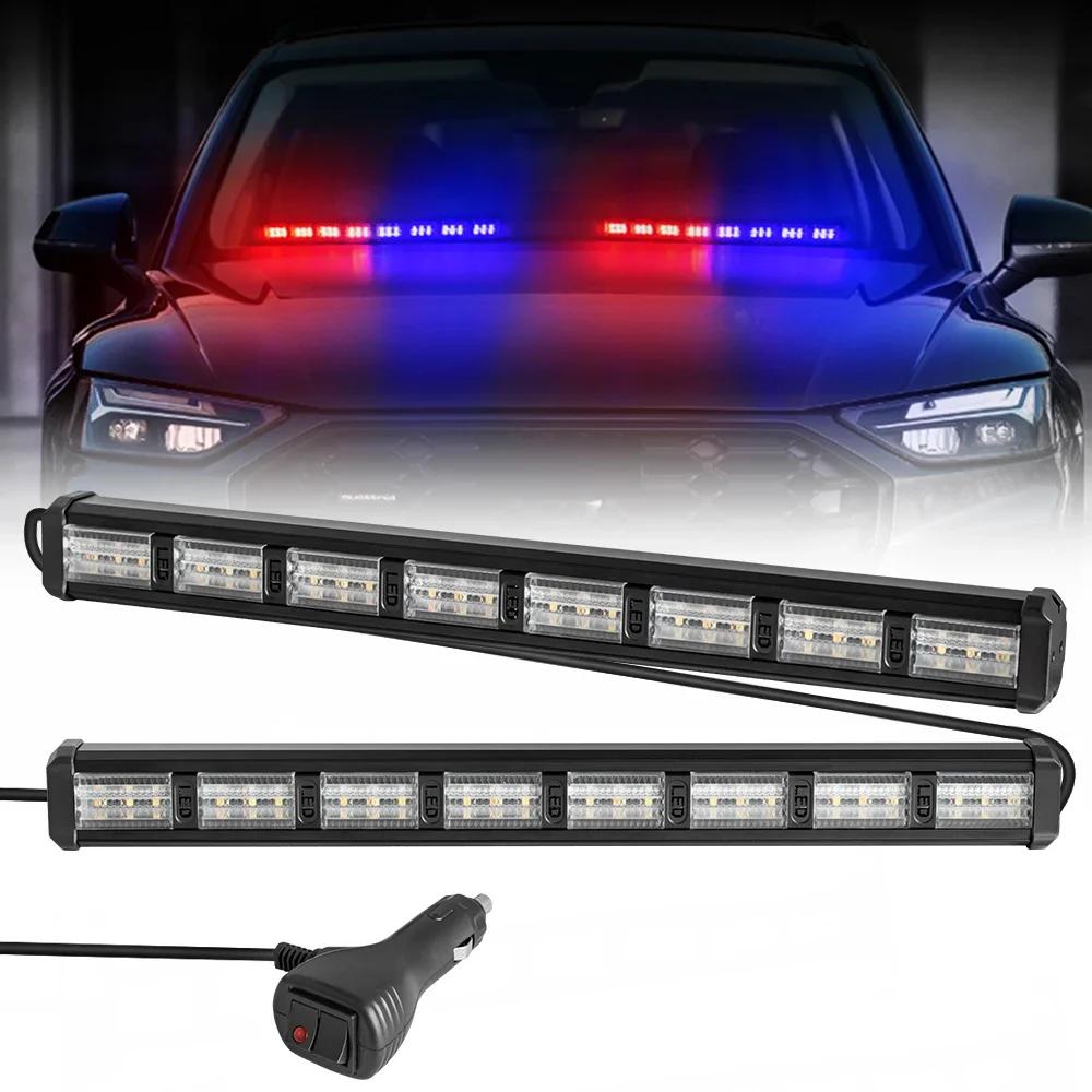 LED Strobe Warning Flashing Car Light Emergency Signal Lamp Firemen Fog Windshield Lighting Yellow Red Blue
