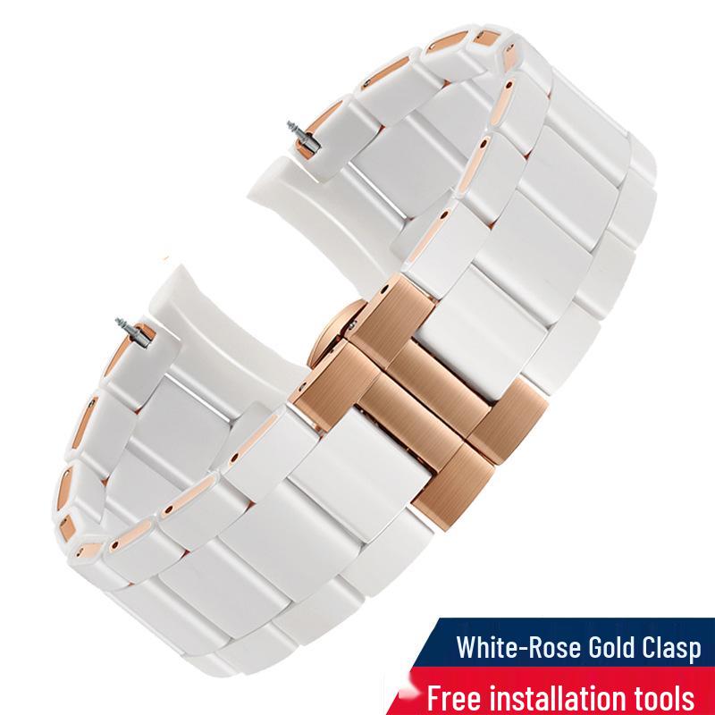 Replacement Rubber Coated Steel Watch Strap for Armani AR5889/5890/5905/5920 - Men's & Women's, 20mm/23mm Width