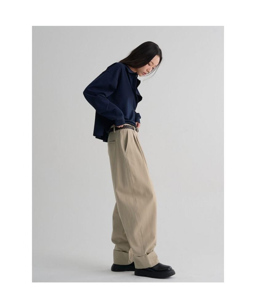 8SECONDS Balloon Roll-Up Chino Pants Beige