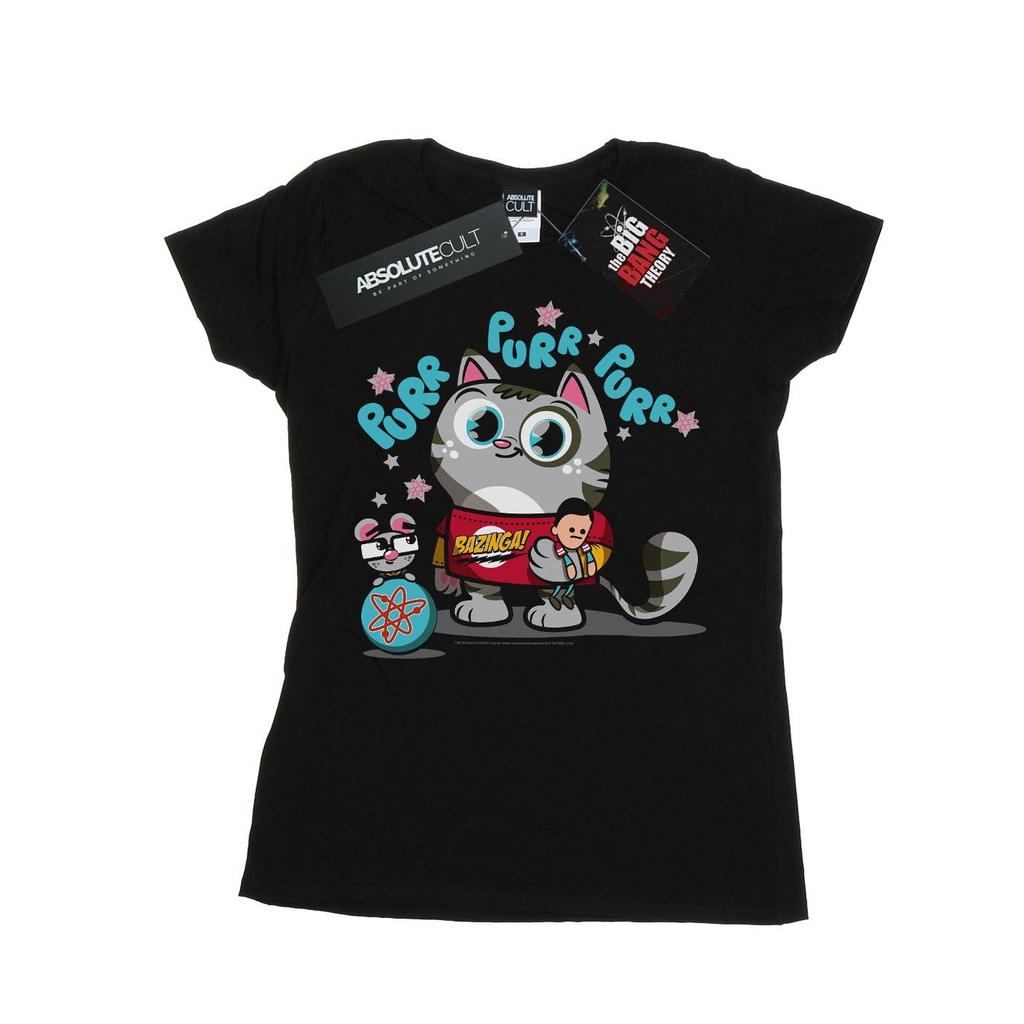 The Big Bang Theory Womens/Ladies Bazinga Kitty Cotton T-Shirt