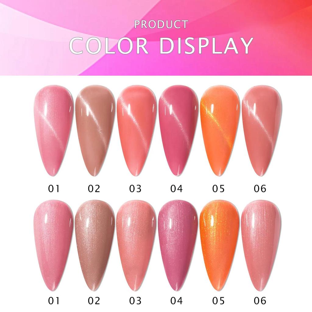 JTING Super Popular pink and Nude 6colour Nail Gel Polish Collection Oem Customize Nail Set Box Uv Gel Polish 15ml Bottles
