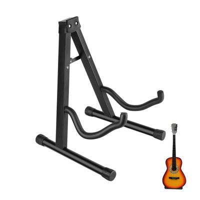Itisyou Metal Guitar Stand with Base and Foam Folding Guitar Suitable for Acoustic and Non-Slip Support, A-Frame Stand, Guitars, Ukuleles, Basses.