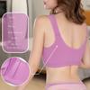 Front Buckle Underwear Without Steel Ring Women's Sexy Thin Gather Collect Auxiliary Milk Anti-sagging Solid Color Sweet Bra Lightweight Breathable