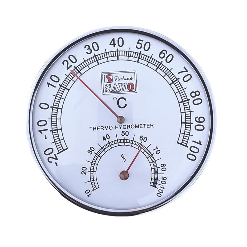 Exclusive Metal Thermohygrometer with Stand: Household Thermometer & Hygrometer for Sauna Room