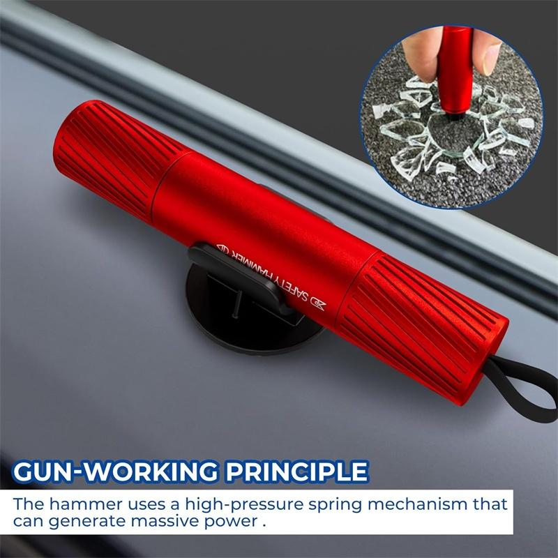 2 In 1 Car Safety Hammer Auto Emergency Glass Window Breaker Seat Belt Cutter Life-Saving Escape Car Emergency Tool