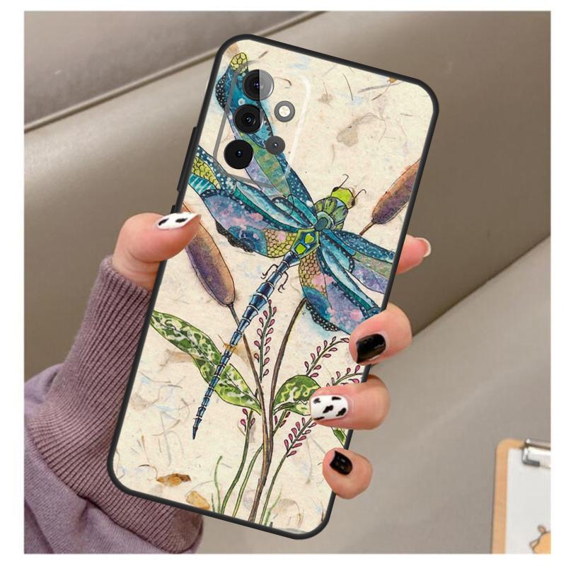 Luxury Dragonfly Case For Samsung Galaxy A56 A16 A26 A36 A06 A52 A53 A33 A13 A34 A54 A14 A15 A35 A55 A22 A32
