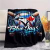 Toronto Blue Jays Print Flannel Blanket, High quality Comfortable for All Seasons, Home Decor, Warmth and Comfort, Perfect for Christmas Gifts