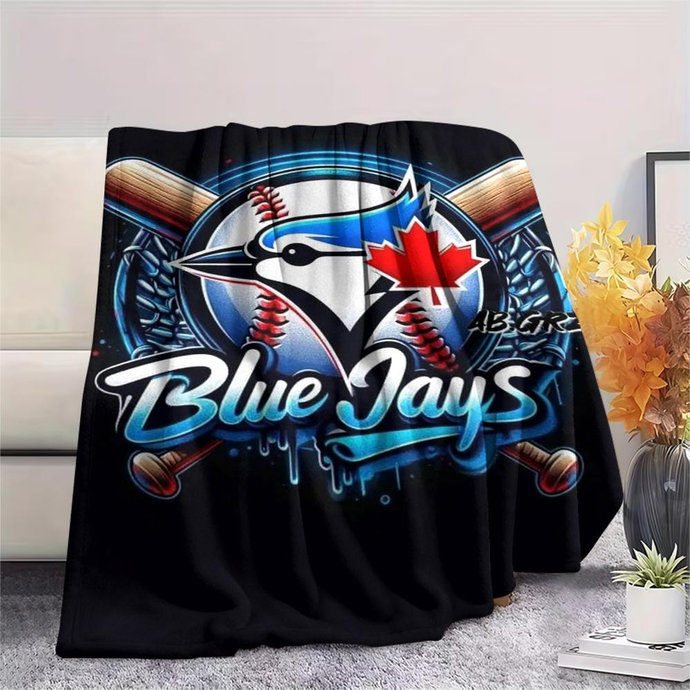 Toronto Blue Jays Print Flannel Blanket, High quality Comfortable for All Seasons, Home Decor, Warmth and Comfort, Perfect for Christmas Gifts