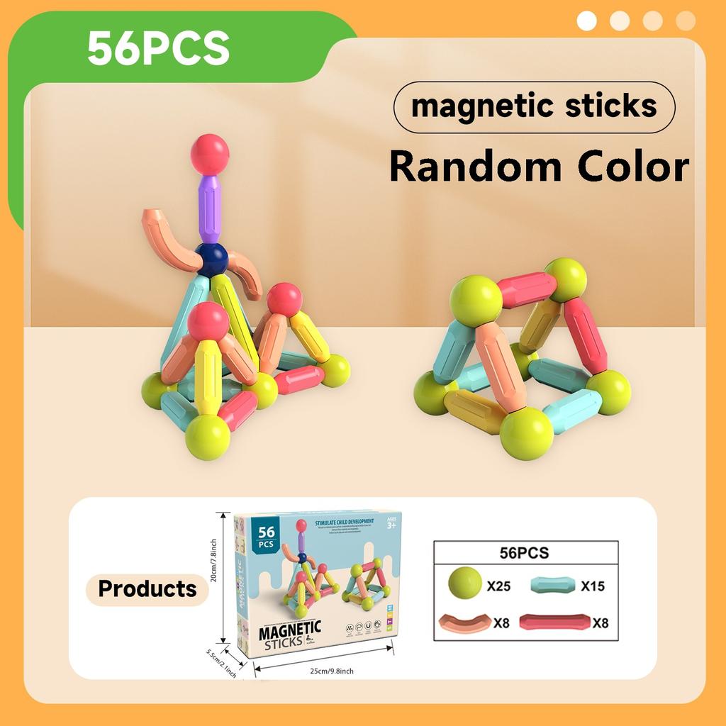 Variety Magnetic Rod Set Magnetic Sheet Building Block Particle Assembly Early Education Educational Strong Magnetic Toy Gift